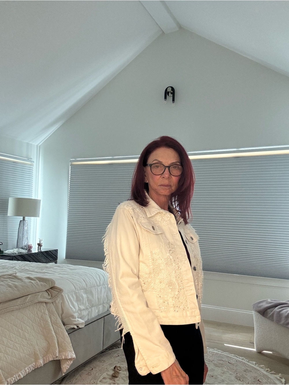 White jeans jacket